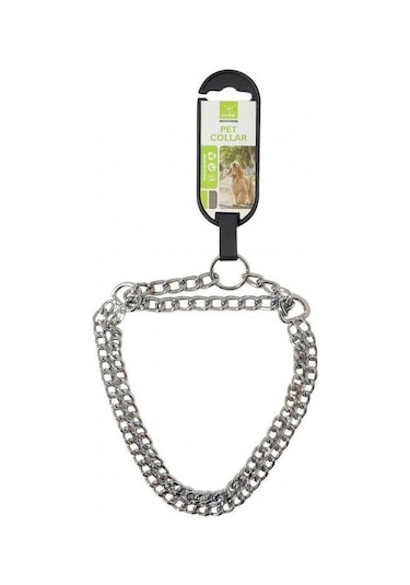 Nunbell İki Sıra Zincir Köpek Boyun Tasması 2 MM Gri