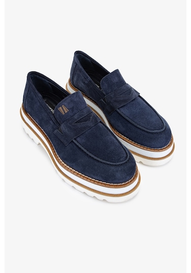 Valmenti Eva Erkek Lacivert Süet Hakiki Deri Loafer Ayakkabı 771 500 Erk Ayk Y24 Lacivert
