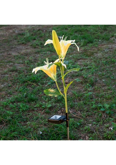 Suntek Güneş Enerjili Işıklar 2led Zambak Çiçeği Açık