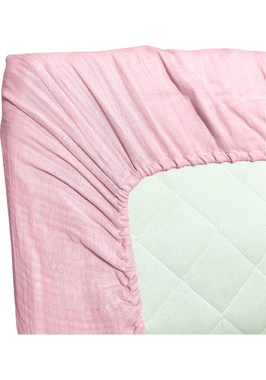 4 Katlı Müslin Bebek Nevresim Takımı Uyku Seti %100pamuk Pembe