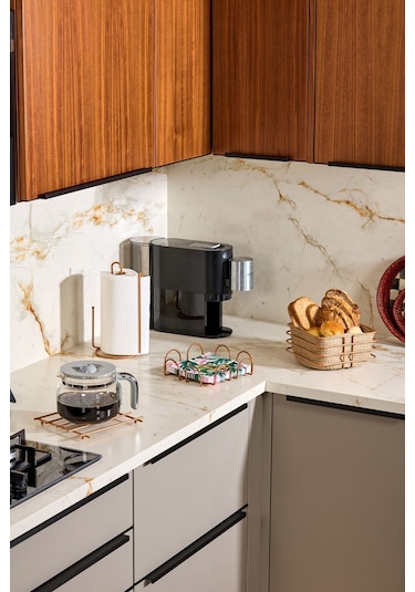 Edora Home 4'lü Rose Servis Sunum Seti, Peçetelik, Kağıt Havluluk, Ekmeklik, Nihale - Metal Paslanmaz