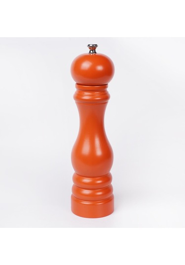 Kiremit Ahşap Tuz Ve Karabiber El Değirmeni Öğütücü Grinder 22 Cm Kiremit
