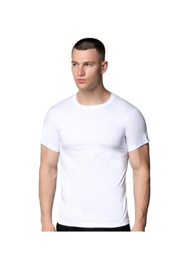 12 Li Paket Cihan Yıldız Erkek Penye Sıfır Yaka Atlet Beyaz 2004 Beyaz