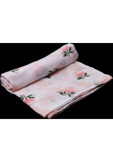 Dolıty Yumuşak Muslin Bebek Kundaklama Battaniye Yenidoğan Gül Gül Çok Renkli