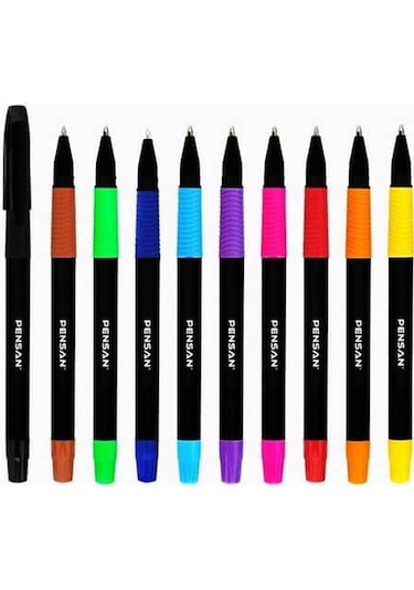Pensan Tükenmez Kalem Çok Renkli 10'lu