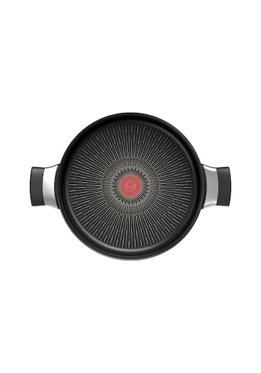 Titanyum 6x Excellence İndüksiyon Tabanlı Kısa Tencere 24cm 001 Siyah