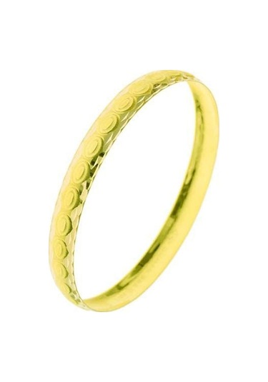 Bilezikhane- Hediyelik Bilezik 4,00 Gram Oval Desen 14 Ayar Altın