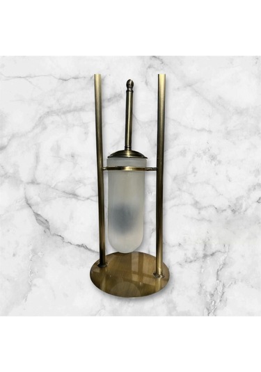 İsaoğlu Yapı Antik Gold Ayaklı Tuvalet Kağıtlığı Ve Klozet Fırçası Vintage Tasarım Pirinç Malzeme Antik Fırça Gold