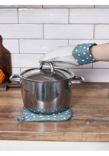 Happy Nest Mutfak Eldiveni Takımı, Silikon Mutfak Eldiveni 196361996 Yeşil