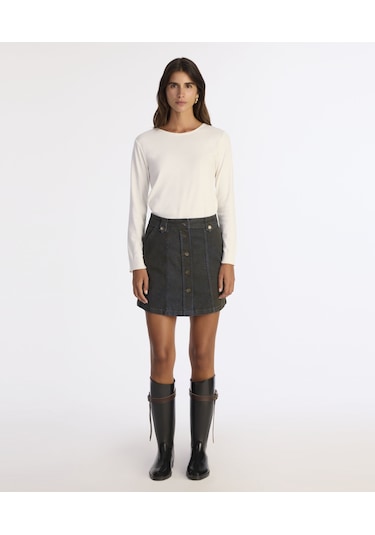 Yargıcı Düz Normal Bel Etek 25kket4020x 516 Lacivert