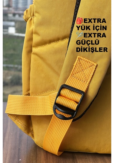 Nemo Group Sırt Çantası Sarı Krinkıl Kumaş Suya Dayanıklı Sarı