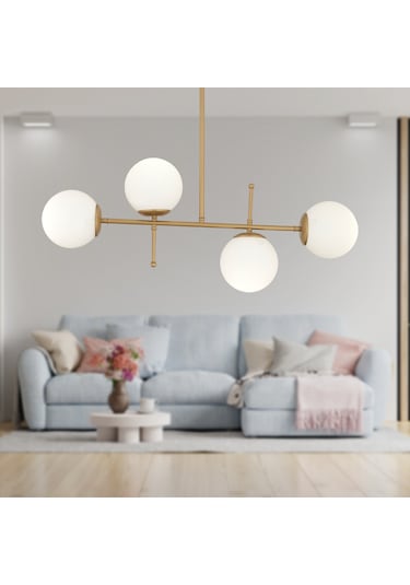 Apliqa Günay 4 Başlıklı Modern Mutfak Salon Yatak Odası Avize