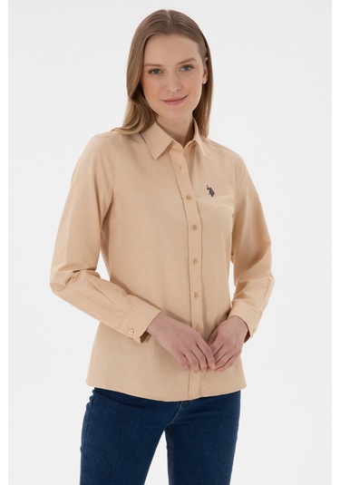 U.s. Polo Assn. Kadın Camel Gömlek Basic 50307726-vr015 CAMEL