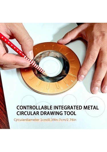 Fochsia Dıy Metal Daire Çizim Aleti 1 Adet Hassas Ayarlanabilir Kalem Ev Dekorasyon Projeleri
