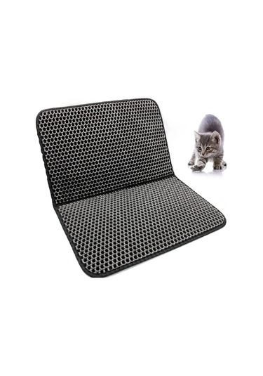 Mufunye Kedi Kumu Matı Çift Katmanlı Kaymaz Yıkanabilir