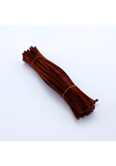 Bimotif 100lü Tel Tüylü Tel Şönil, 30 Cm, Kahverengi