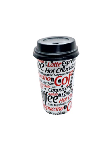 7 oz Siyah Beyaz Kapak Sertifikalı Otomat Karton Bardak 100 Adet