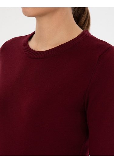 Pierre Cardin Kadın Vişne Kazak /triko 50315758-vr223 Vişne