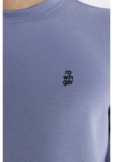 Rowinger Modal Karışımlı Yumuşak Dokulu Rahat Kalıp Esnek Kullanım Sunan Sweatshirt Lightblue