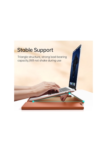 Sones Çok İşlevli Dizüstü Bilgisayar Pu Manyetik Standlı Bölünmüş Liner Çanta, Mouse Pad Fonksiyonu, Boyut: 13-14 İnç Diğer