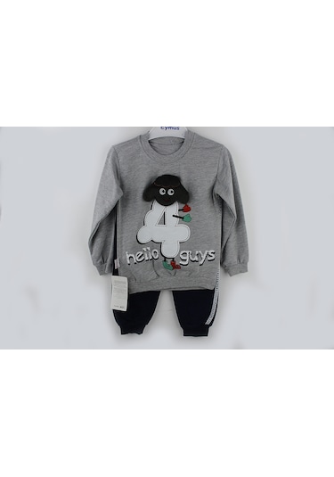 Penguen Desenli Tulum Gri