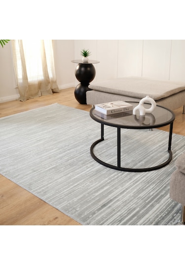 Kaşmir Halı 7/24 Elegante Evore Grey 100x300 CM Salon Mutfak Halısı Yolluk Kilim