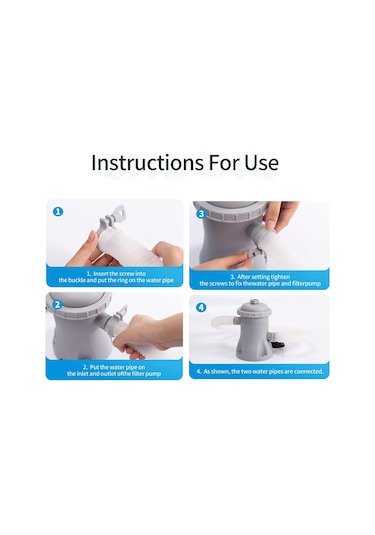 Cbtx Jy-051 110v-240v 330 Havuz Filtre Pompası Havuz Sirkülasyon Temizleyici Spec: İngiltere Tak