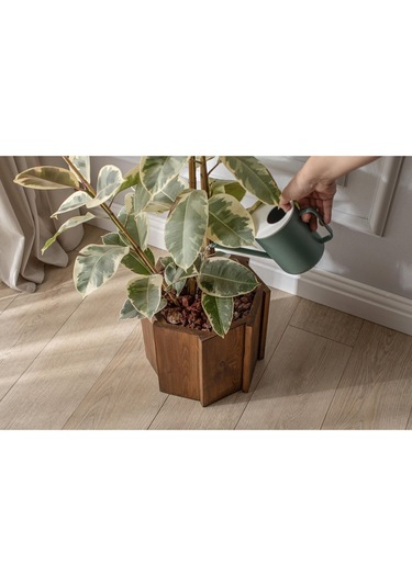 Halohope El Yapımı Doğal Ahşap Büyük Dekoratif Modern Kaliteli Bahçe Balkon Saksı Saksılık Stant Çiçeklik