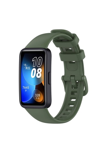 Huawei Band 8 Uyumlu Klasik Kordon-koyu Yeşil