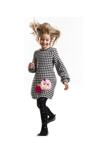 Denokids Mshb&g Dostum Zizi Kız Çocuk Dokuma Elbise Renkli Çok Renkli