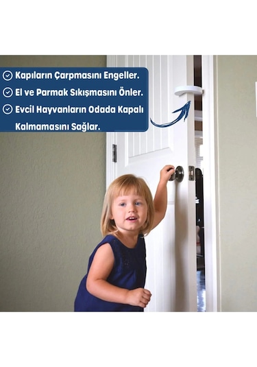 1 Adet Sünger Kapı Durdurucu Bebek Güvenliği Koruyucu Çok Renkli