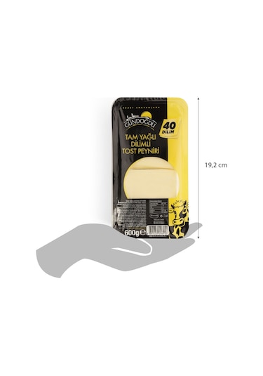 Gündoğdu Dilimli Kaşar Peyniri 600gr 6'lı