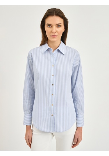 Karaca Kadın Regular Fıt Gömlek-mavi 12.25s.04.022 Mavi