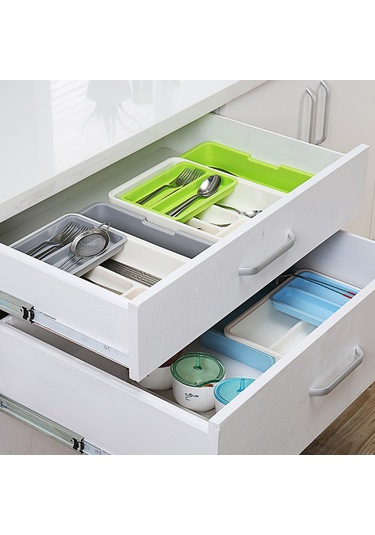 Geeroyoo Genişletilebilir Mutfak Çekmece Organizatörü - 7 Bölmeli Pratik Saklama Rafı Diğer