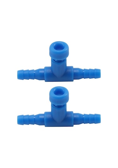 Ulzyvf Jdxhlau 200 Adet Mavi Plastik 2 Yollu Akvaryum Balık Tankı Hava Pompası Kontrol Vanası 4mm Hava Borusu