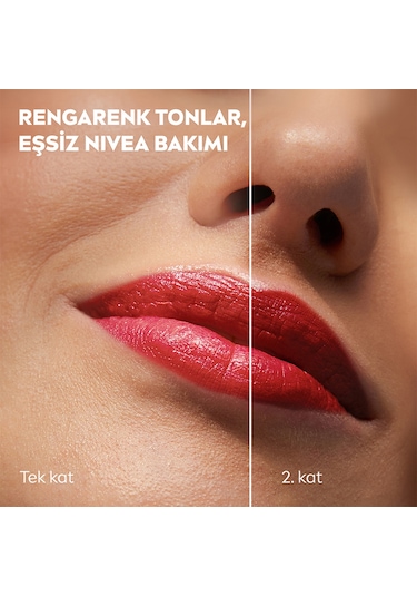 Nivea Renkli Dudak Bakım Kremi ve Yanak Balmı SPF30 Red