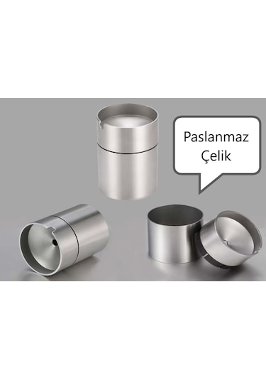 Maxiflow Dekoratif Paslanmaz Çelik Küllük H 9 CM İz Bırakmaz