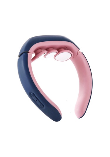 Xindoker Üç Başlı Akıllı Boyun Masaj Cihazı - Elektrikli Şok Dalgalı Isıtmalı Abs+silikon Boyun Bakıcısı Mavi Şarjlı Mavi