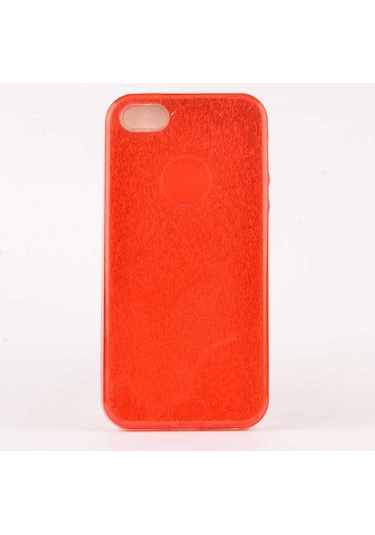 Apple Uyumlu iPhone 5 Kılıf Zore Shining Silikon Kırmızı