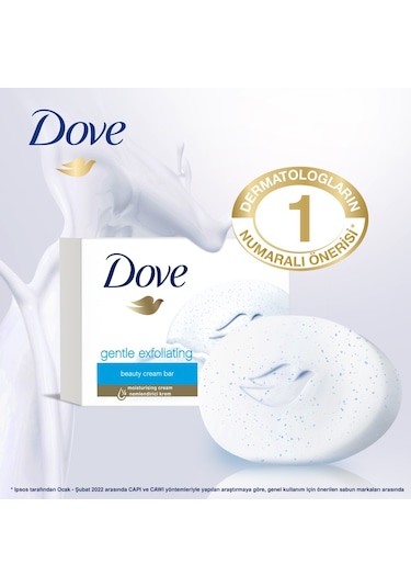 Dove Gentle Exfoliating Beauty Cream Bar Katı Sabun 4 x 90 G