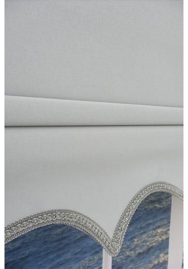 Kalın Keten Stor Zebra Güneşlik Perde Etekli Alüminyum Kasa & Boru, Ithal Kumaş Gri