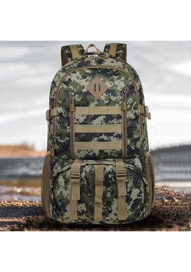 Lemestar Askeri Yeşil Dağcı Sırt Çantası - Geniş Hacimli, Bölümlü Organize Depolama Özellikli Outdoor Çanta Çok Renkli