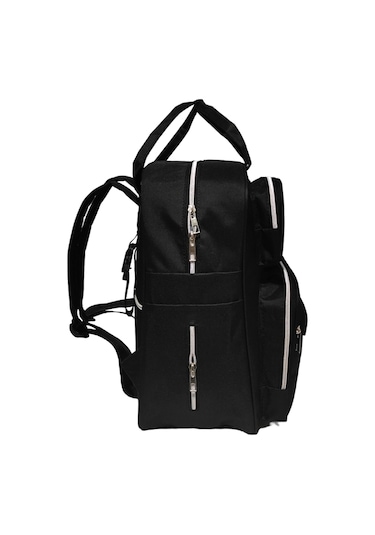 USF Bebek Bakım Çantası Organizatör Fonksiyonel Anne Bebek Bakım Sırt Çantası Siyah