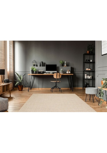 Eko Halı Brooklyn Brk01 Krem Gri Kaymaz Kilim 80X150 Cm