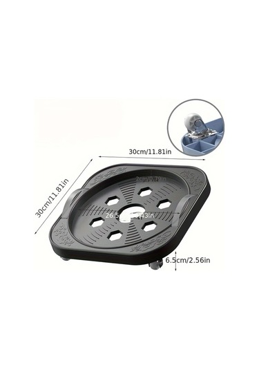 Dashanshop Evrensel Tekerlekli Sulu Tip Gaz Silindiri Taşıma Tekerlekli Mobil Plastik Depolama Standı