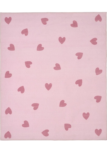 Çocuk Halısı, Pembe, 133x160 Cm Açık Bej