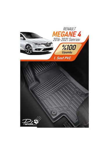 Siyah Renault Megane 4 2016 - 2021 Arası 4d Havuzlu Paspas Takımı