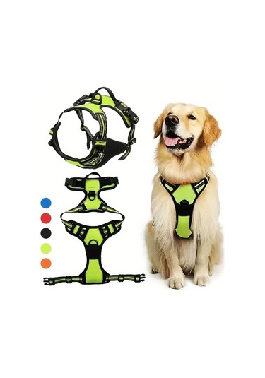 Maxaccess Köpek Yürüyüş Tasması, Anti-çekme Yastıklı Reflektif Xl Pembe Büyük Köpekler İçin