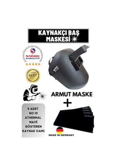 Sağdıç Saraciye Kaynakçı Armut Baş Kaynak Maskesi Ve Athermal Cam