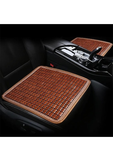 Polham 43x43 Cm Terletmez Bambu Koltuk Minderi, Oto Koltuk, Ofis Koltuğu İçin Terlezmez Yapışmaz Minder